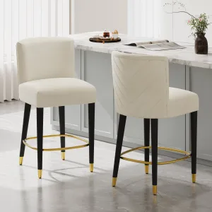 Modern Upholstered Tufted Bar Stools Set of 2 bar stool, counter stool