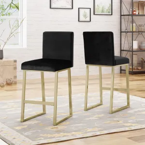 Modern Velvet Barstools (Set of 2) - NH434603 bar stool, counter stool