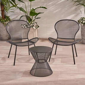 Modern Outdoor 2 Seater Iron Chat Set with Side Table - NH853013 clothes rack, garment rack