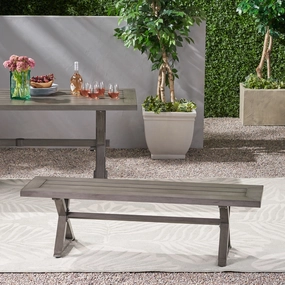 Modern Outdoor Aluminum Dining Bench - NH582013 stair tread rug, stair mat