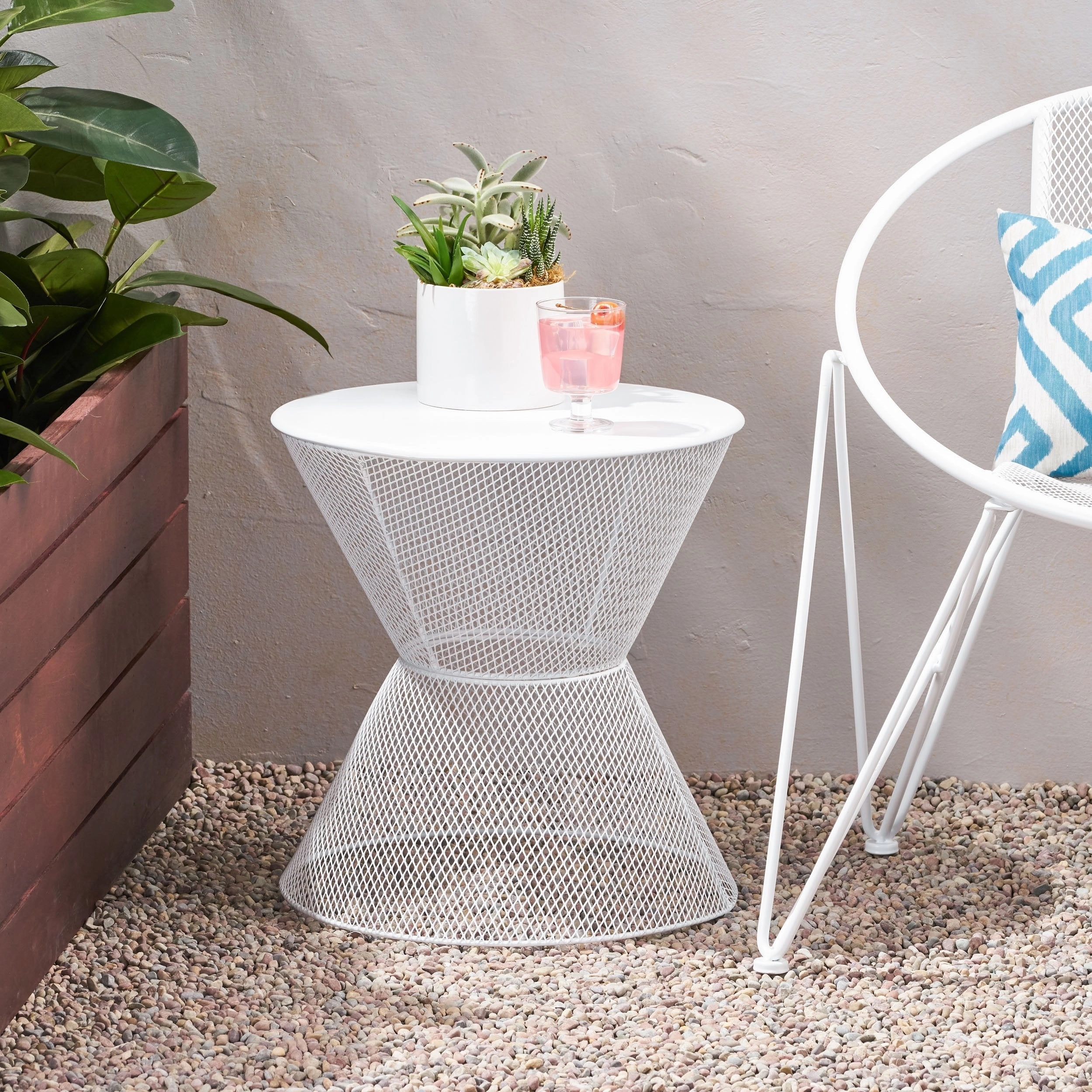 Modern Outdoor Iron Side Table - NH453013