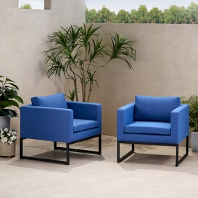 Modern Outdoor Upholstered Club Chair (Set of 2) - NH182013 chandelier, pendant light