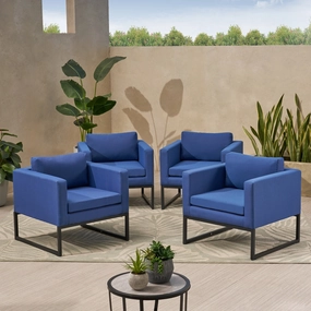 Modern Outdoor Upholstered Club Chair (Set of 4) - NH282013 chandelier, pendant light