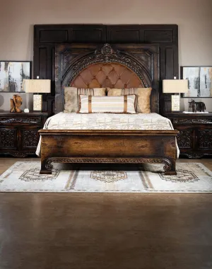 Mohena Hand Carved Bed bedroom furniture, nightstand