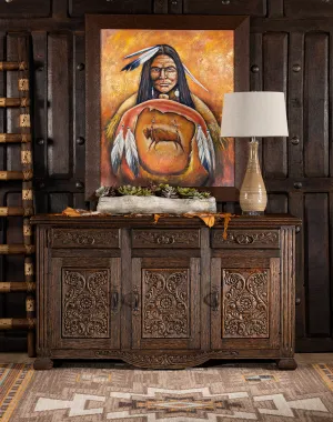 Monaco Hand Carved Buffet euro sham, pillow shams