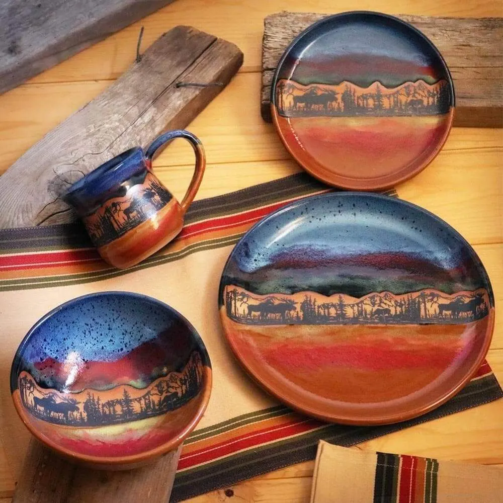 Moose Azul Oval Serving Plate
