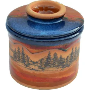 Mountain Scene French Butter Keeper kitchen utensils, spatula set