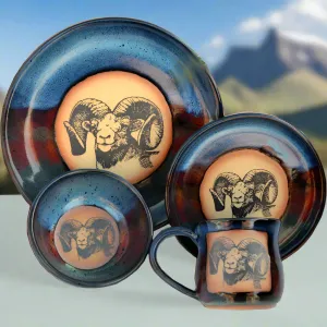 Mountainscape Bighorn Sheep Dinnerware toilet seat cover, slow close seat