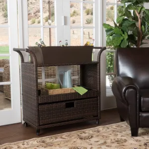Multi-brown Wicker Indoor Bar Cart - NH474892 dining chair, upholstered chair