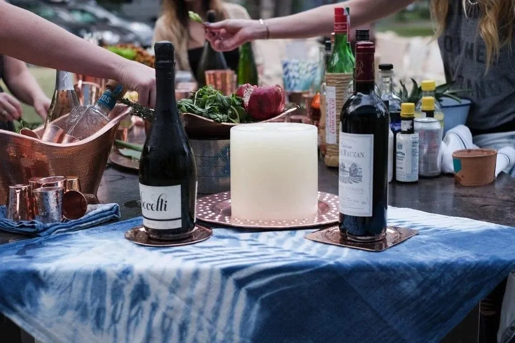 Napa Copper Bottle Coasters / Candle Holders