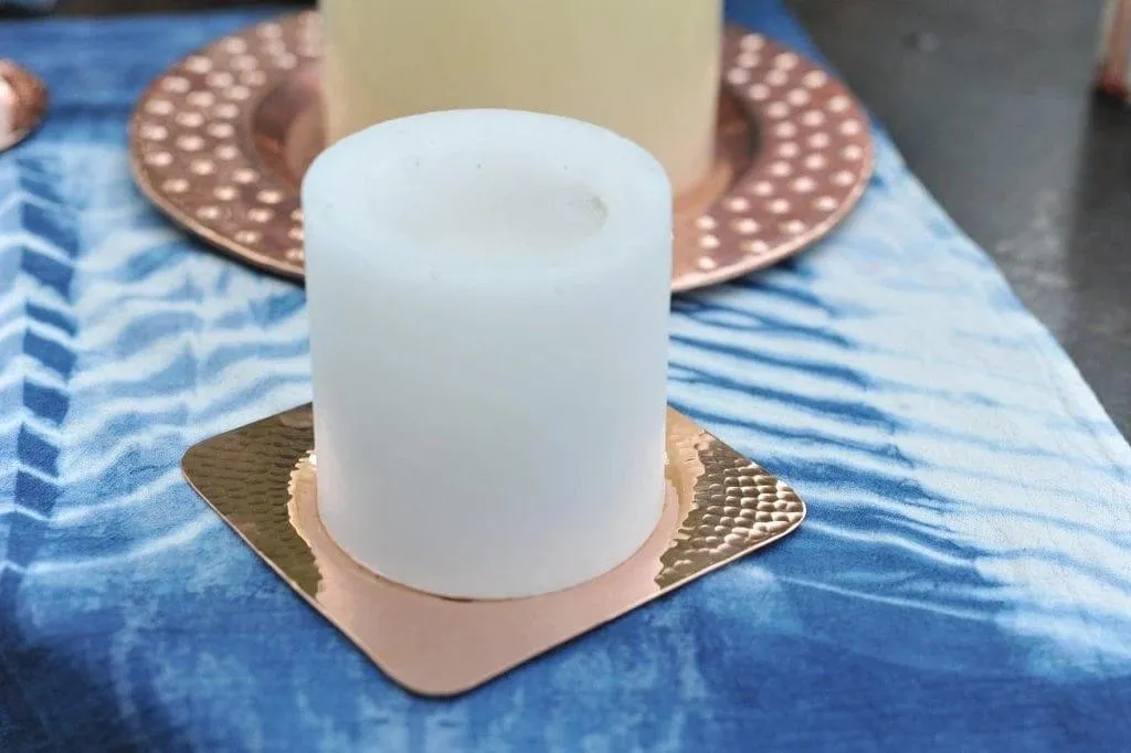 Napa Copper Bottle Coasters / Candle Holders