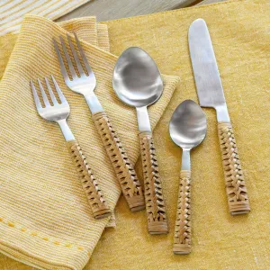 Natural Bamboo Handled Flatware toilet seat cover, slow close seat