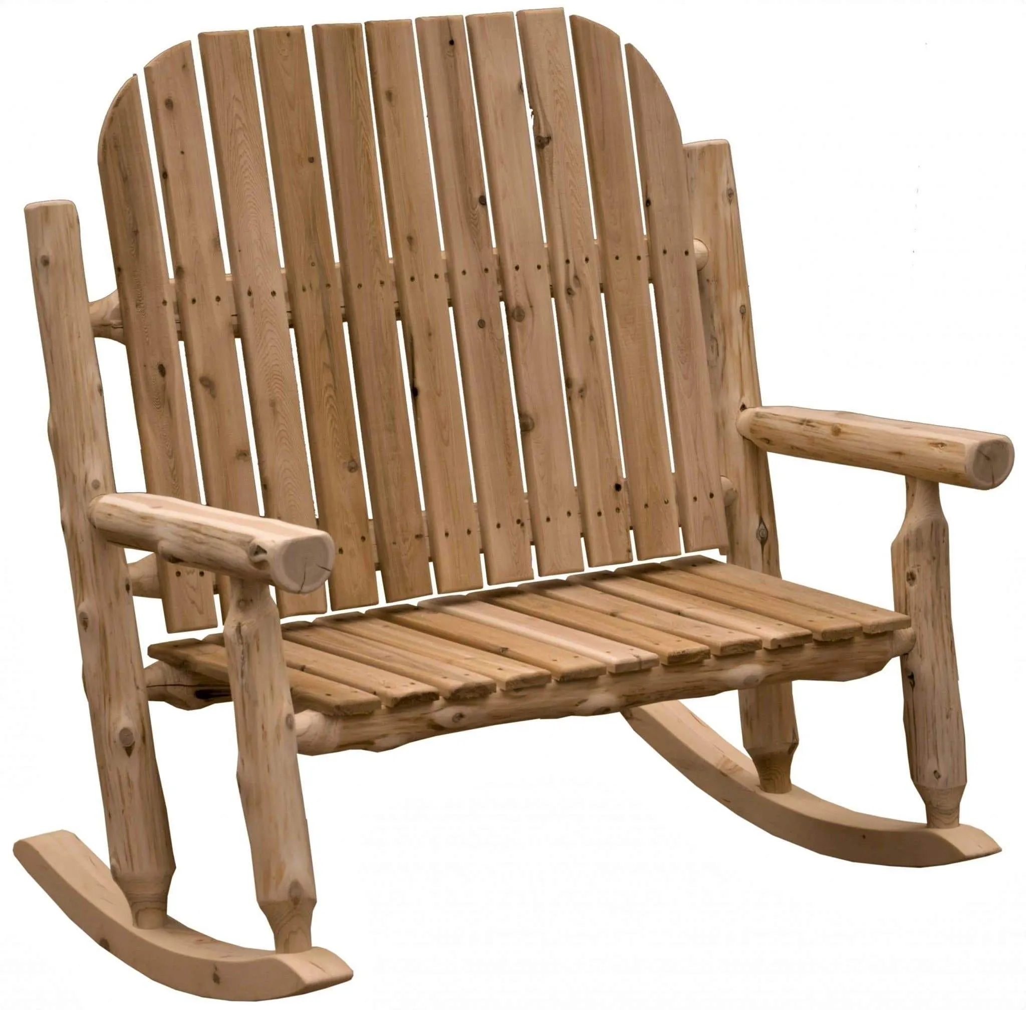 Natural Cedar 2 Person Adirondack Rocker