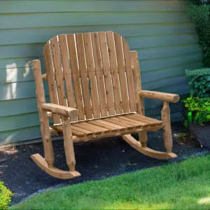 Natural Cedar 2 Person Adirondack Rocker gaming chair, computer chair