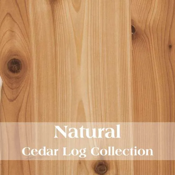 Natural Cedar Log One Drawer Nightstand w/ Shelf