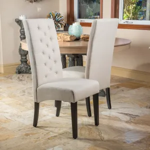 Natural Linen Dining Chair (Set of 2) - NH358812 dining table set, 6-piece dining set