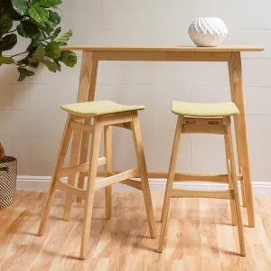 Natural Oak Finish Rectangular 3 Piece Bar Set - NH562992 bar stool, counter stool