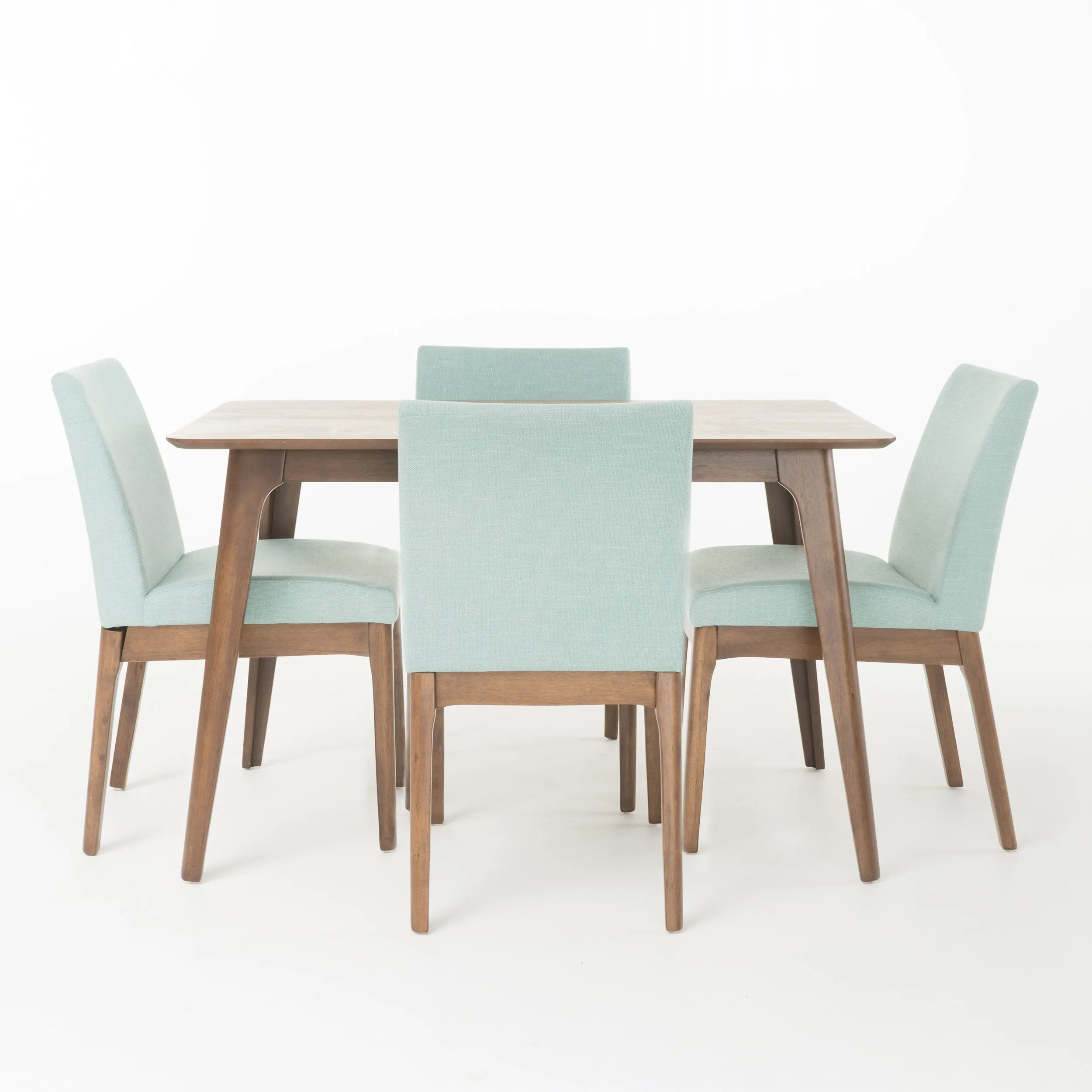 Natural Walnut Finish 50-inch Rectangular 5 Piece Dining Set - NH553992