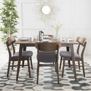 Natural Walnut Finish 50-inch Rectangular 5 Piece Dining Set - NH853992 dining table set, round dining table