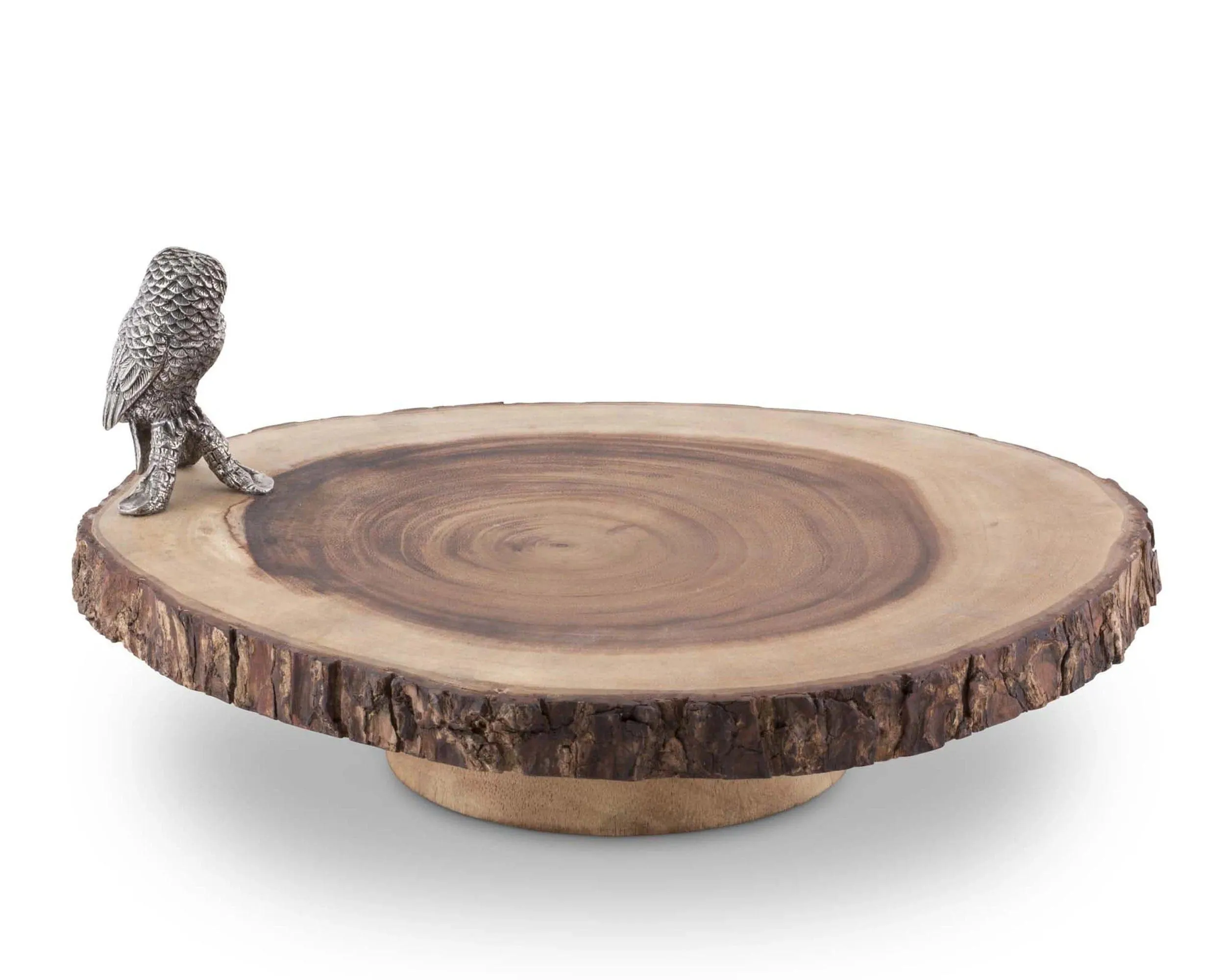 Natural Wood Owl Cheese Stand