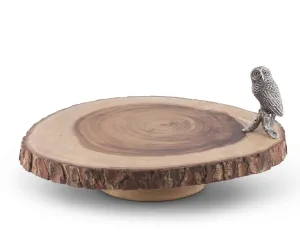 Natural Wood Owl Cheese Stand toilet seat cover, slow close seat
