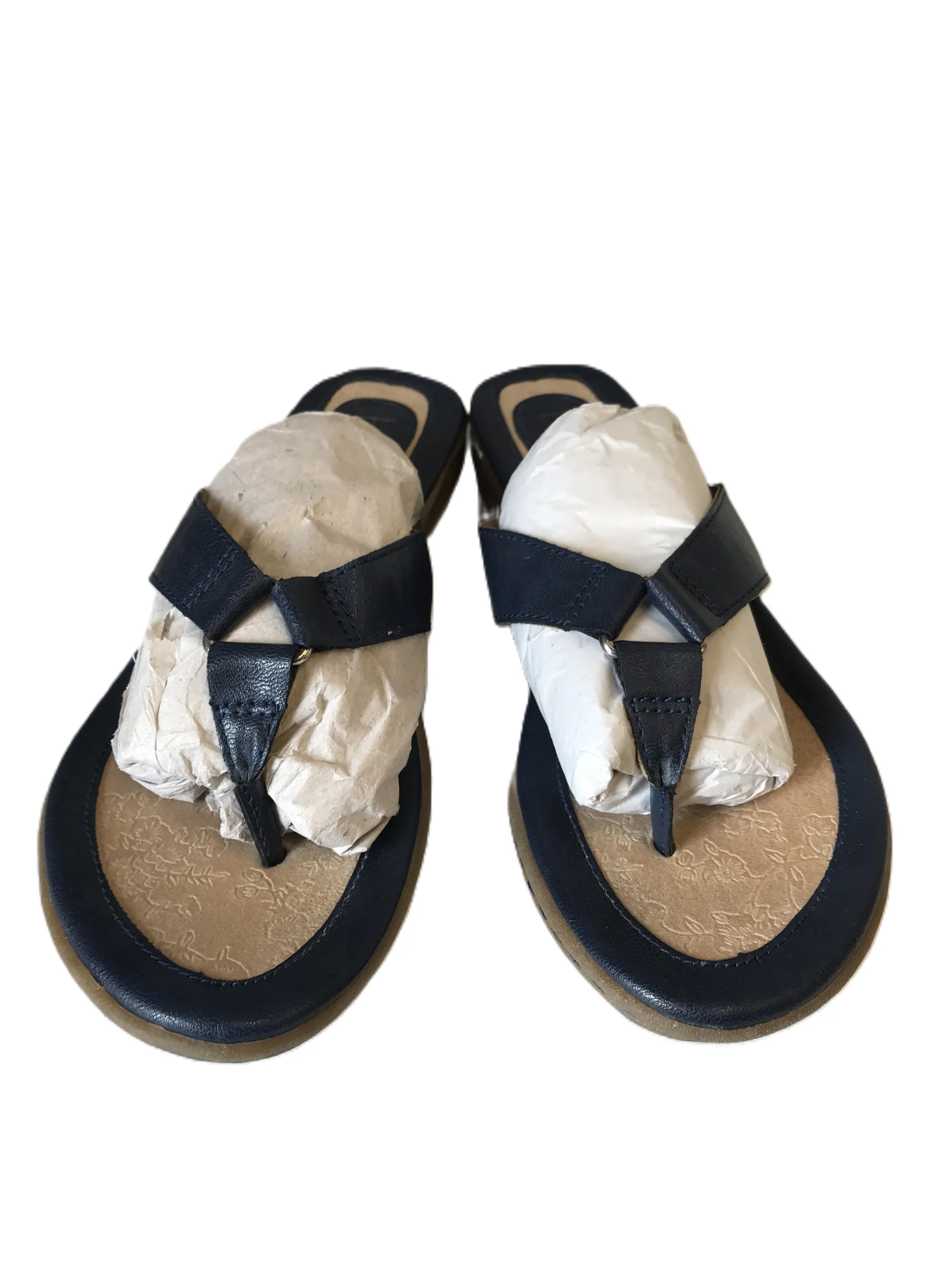 Navy Sandals Flats By Born, Size: 9 born