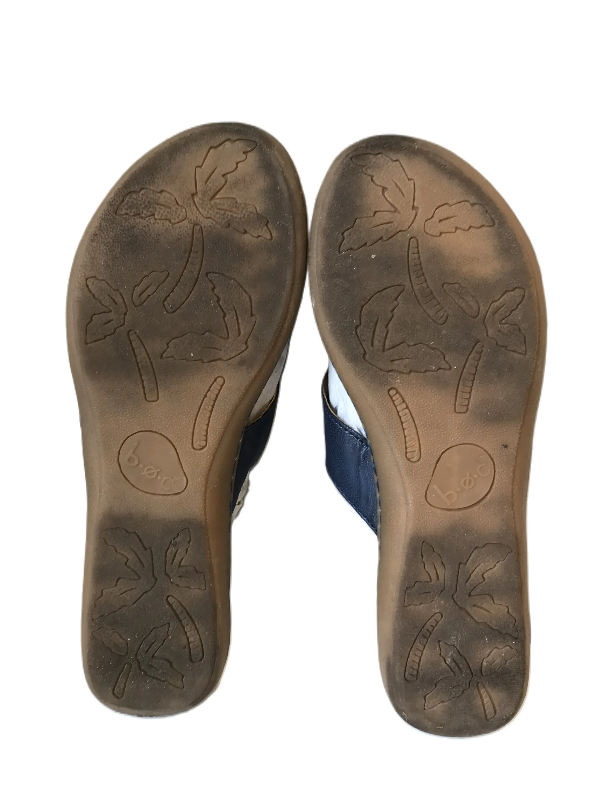 Navy Sandals Flats By Born, Size: 9 born