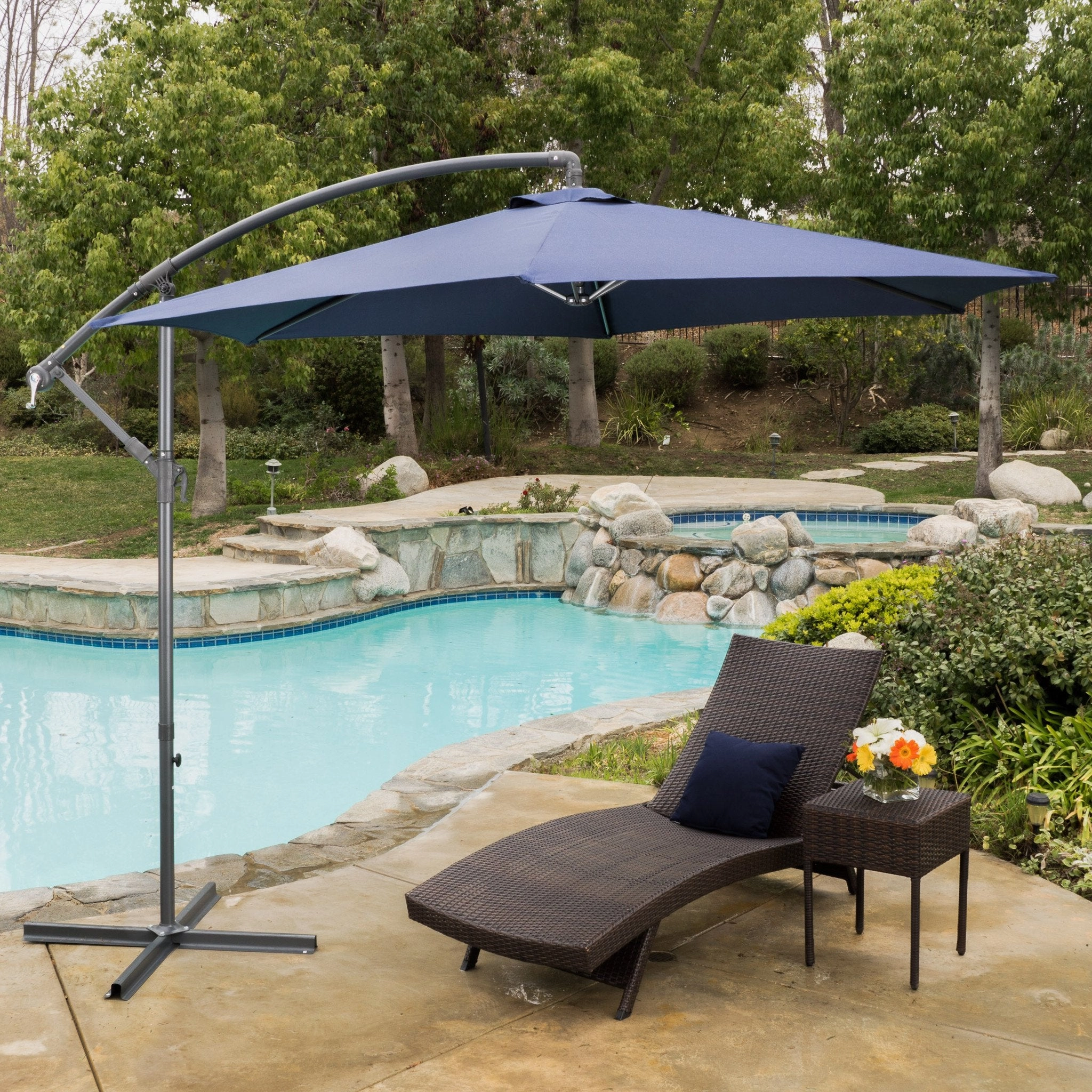 Navy Blue Banana Canopy Sunshade - NH524692 cowhide rug, luxury rug