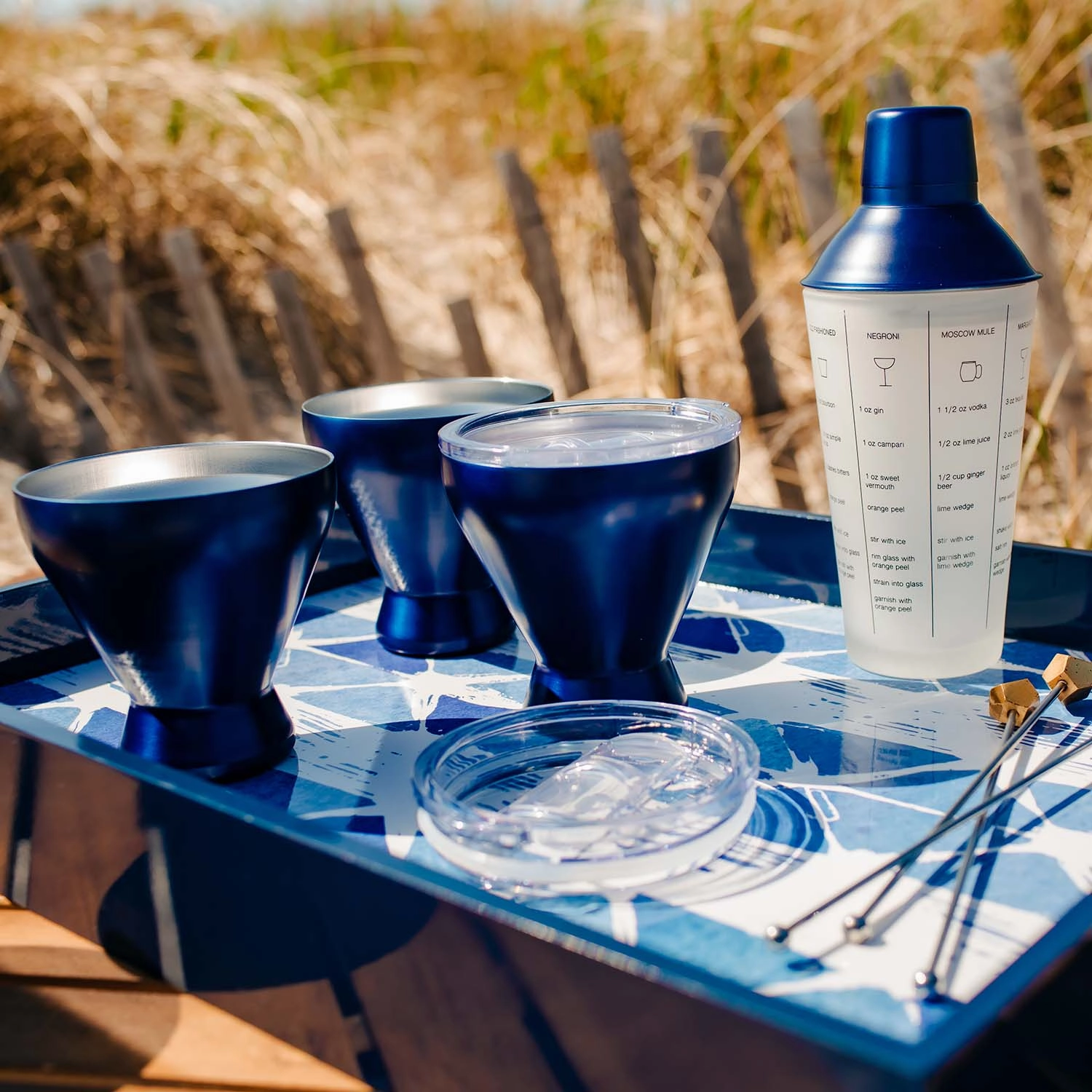Navy Insulated Cocktail Tumblers - Set Of 4