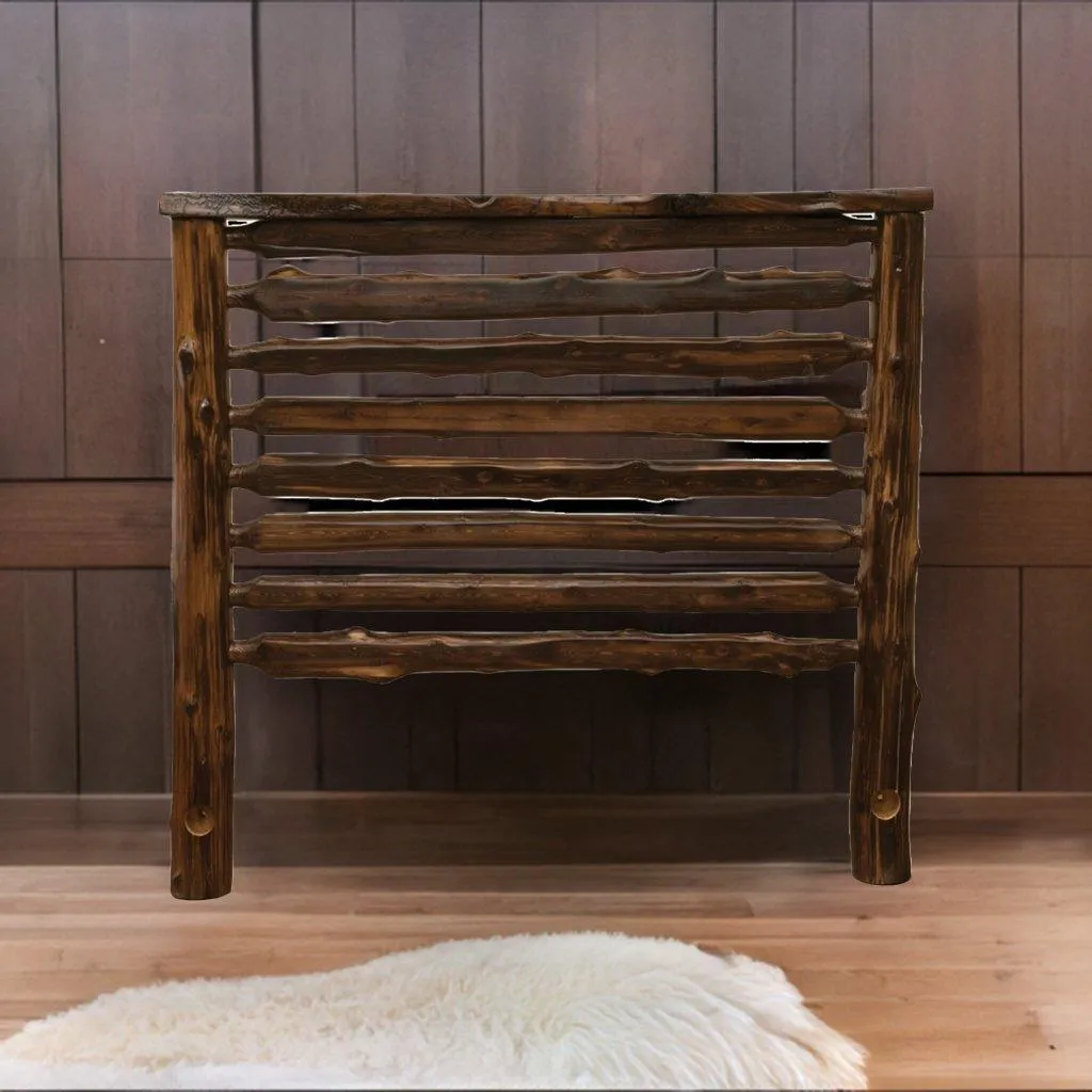 North Woods Cedar Log Headboard
