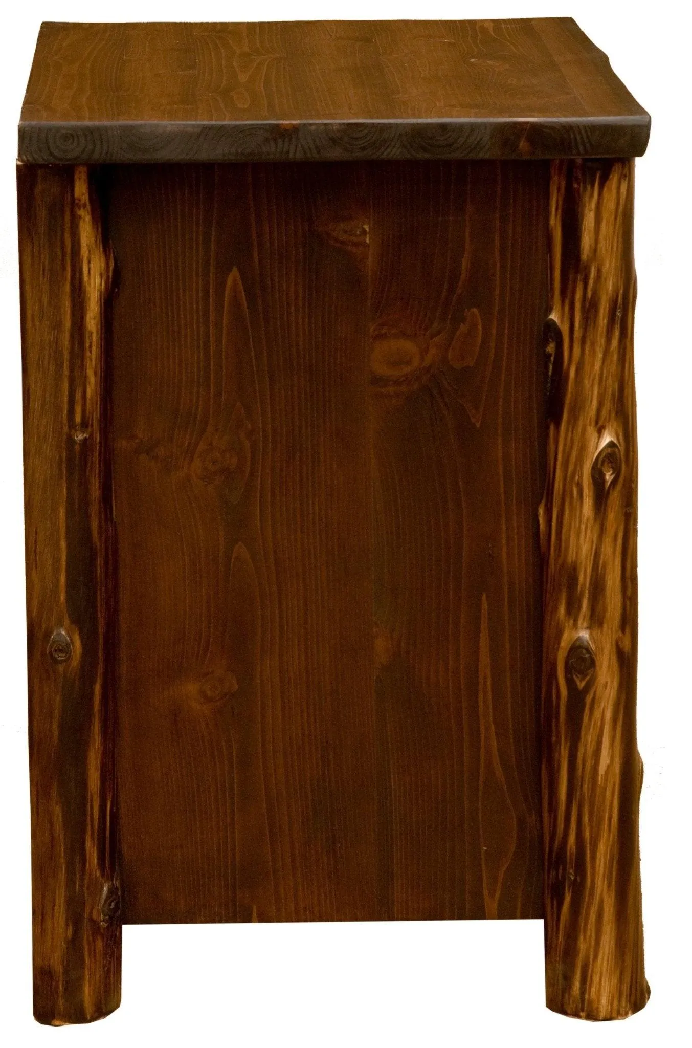 North Woods Rustic 3 Drawer Nightstand