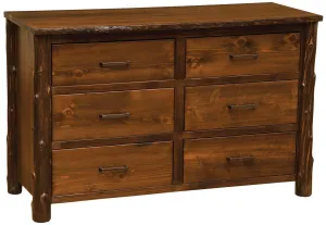 North Woods Rustic Cedar 6 Drawer Dresser bedroom furniture, nightstand