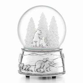 North Pole Bound Polar Bears Snow Globe