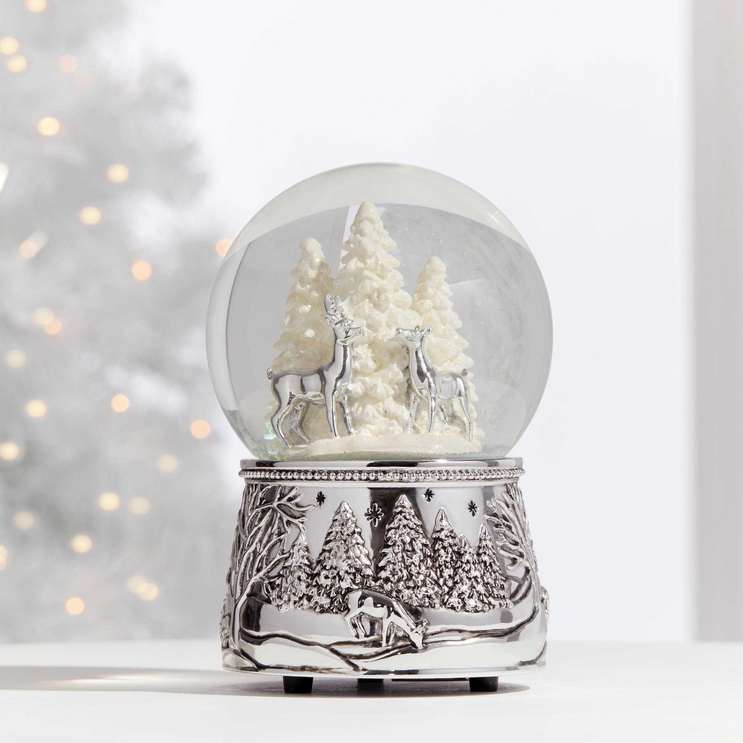North Pole Bound Reindeer Snow Globe
