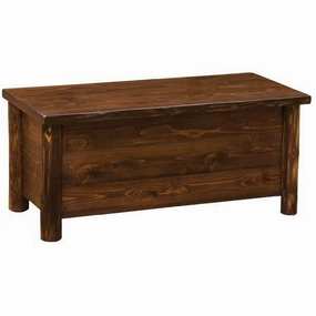 North Woods Rustic Cedar Storage Chest table runner, placemat