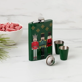 Nutcracker 4 pc Flask Set