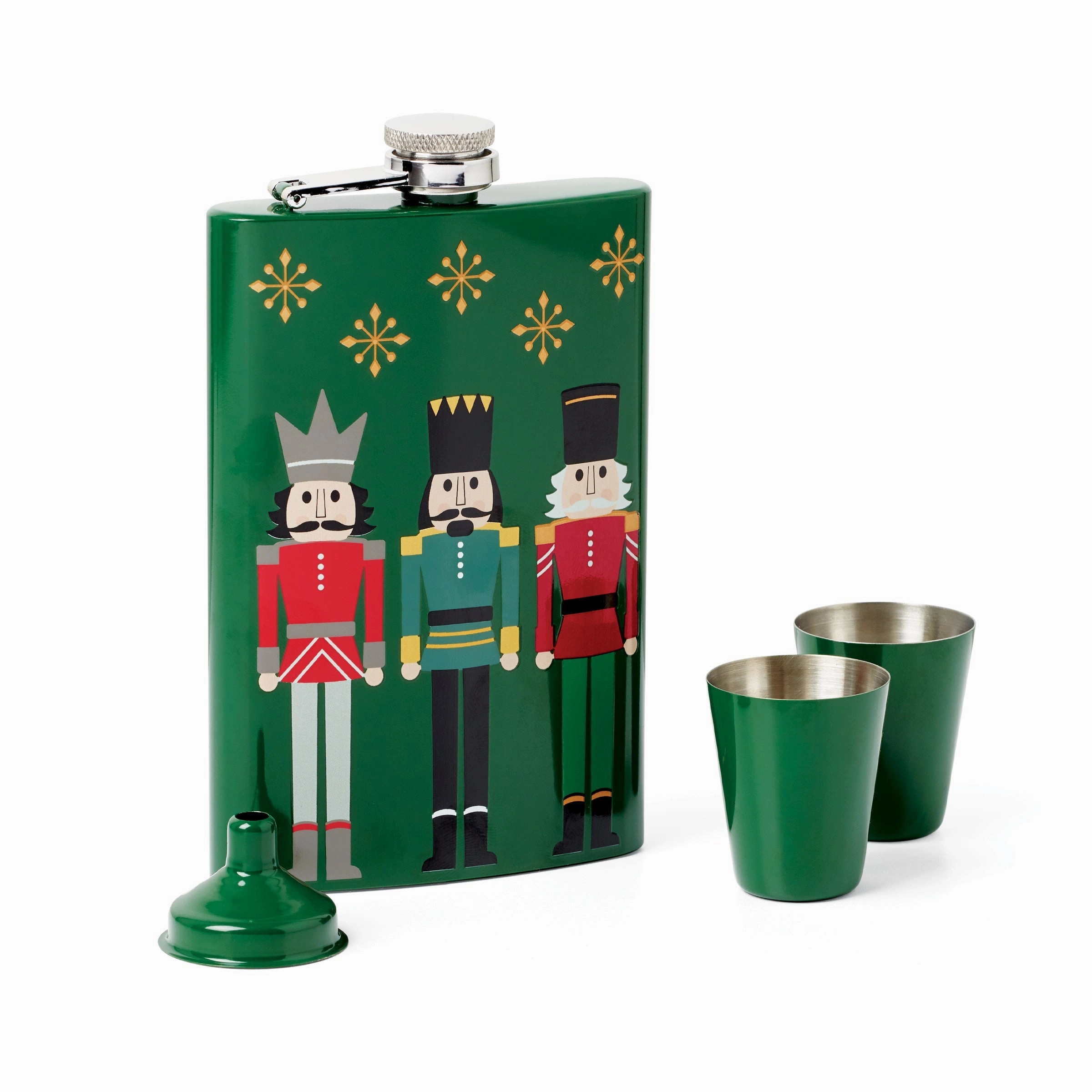 Nutcracker 4 pc Flask Set