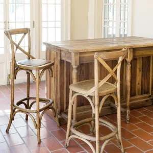Oak Cross Back Bar Chair gaming chair, computer chair