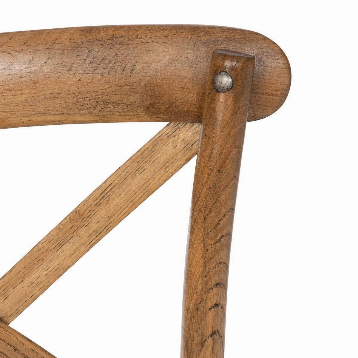 Oak Cross Back Counter Chair