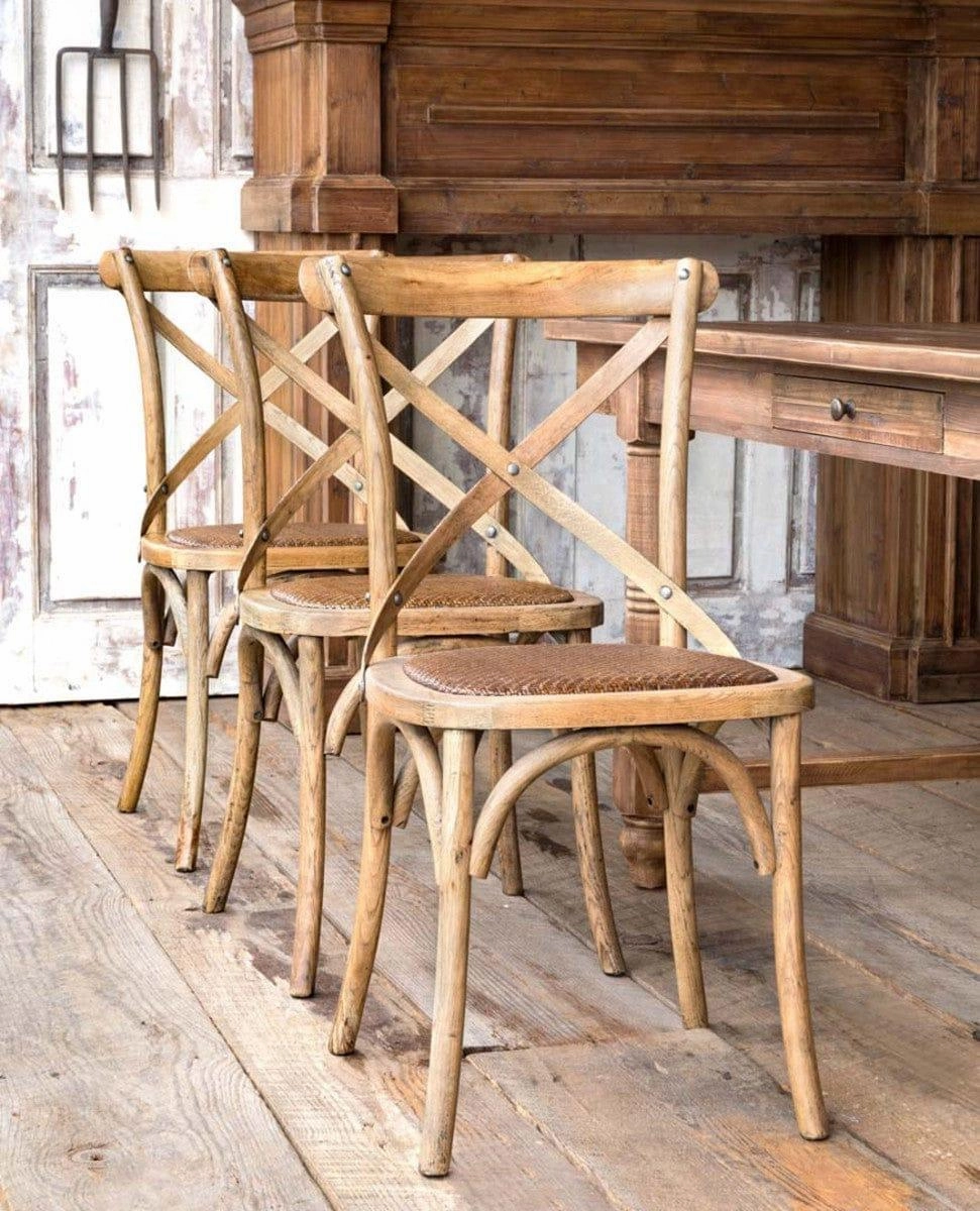 Oak Cross Back Dining Chairs glassware set, wine glass