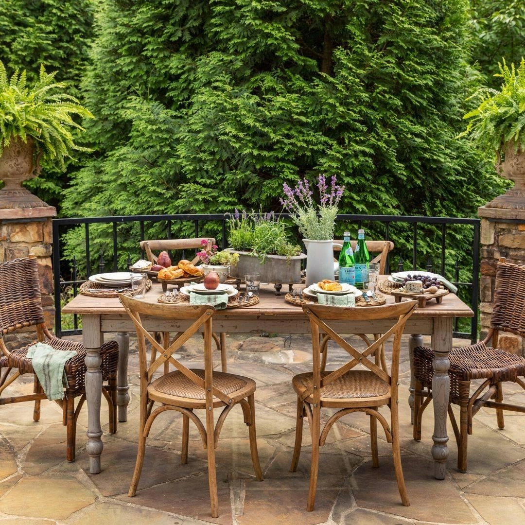 Oak Cross Back Dining Chairs