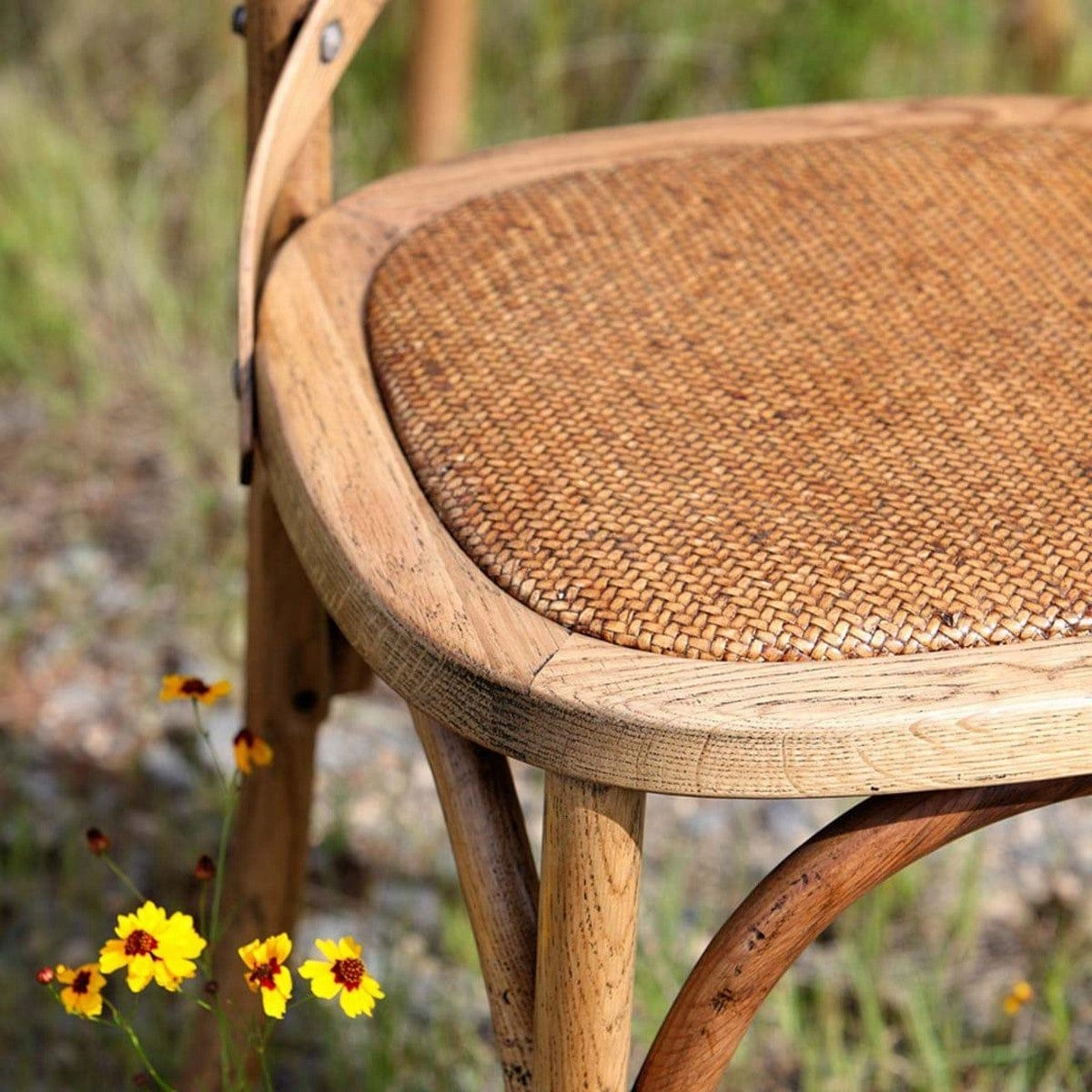 Oak Cross Back Dining Chairs