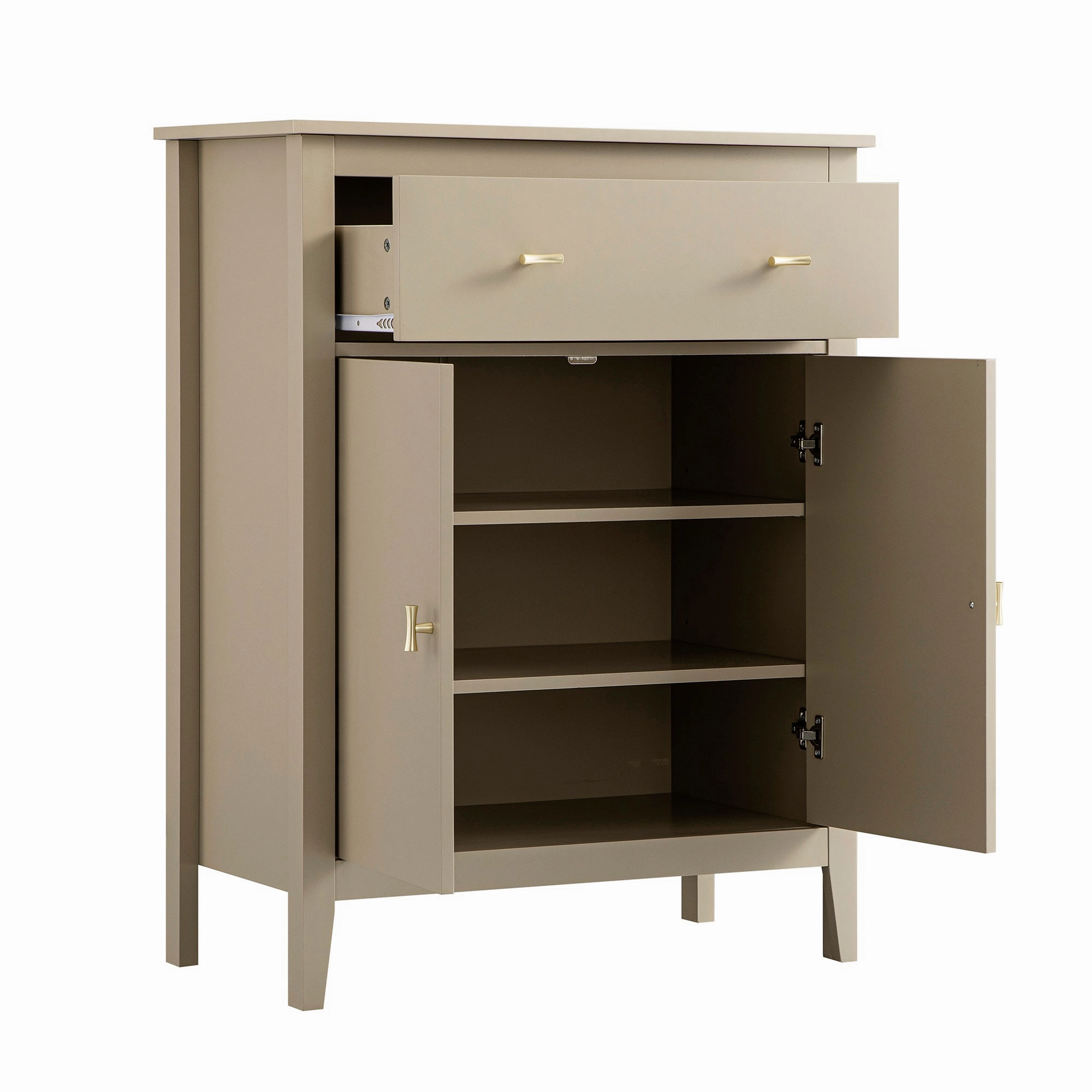 Oakham Small Sideboard with Drawer, Deep Greige