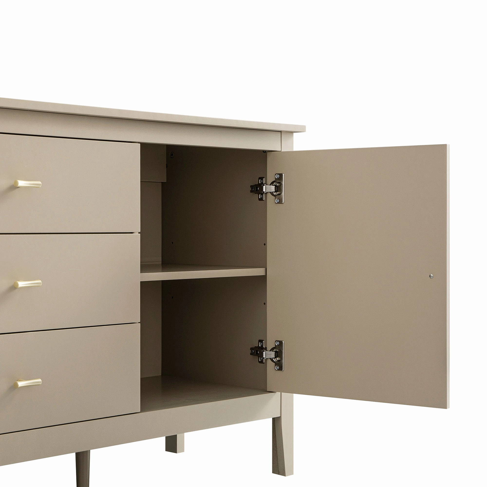 Oakham Wide Sideboard with Drawers, Deep Greige