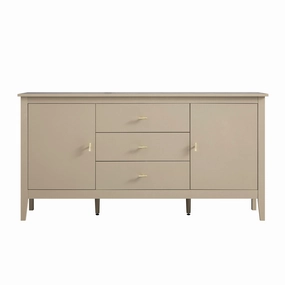 Oakham Wide Sideboard with Drawers, Deep Greige