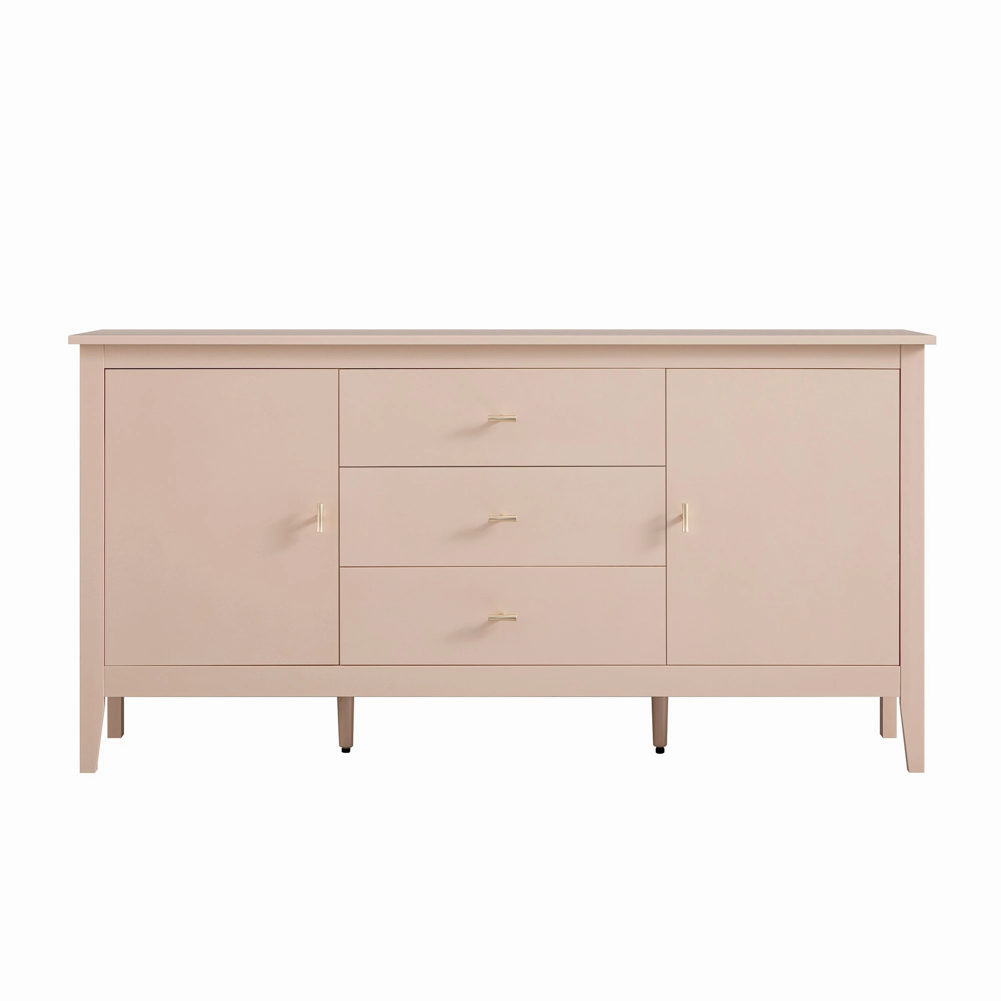 Oakham Wide Sideboard with Drawers, Nude Pink