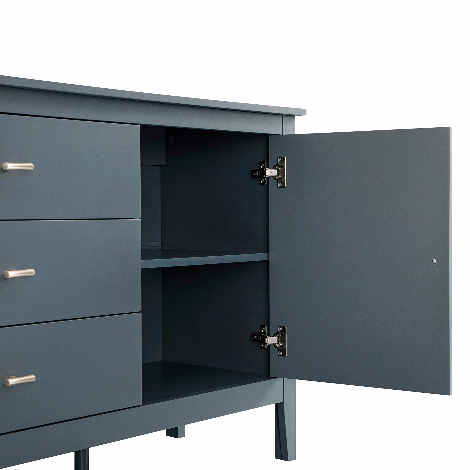 Oakham Wide Sideboard with Drawers, Stormy Blue