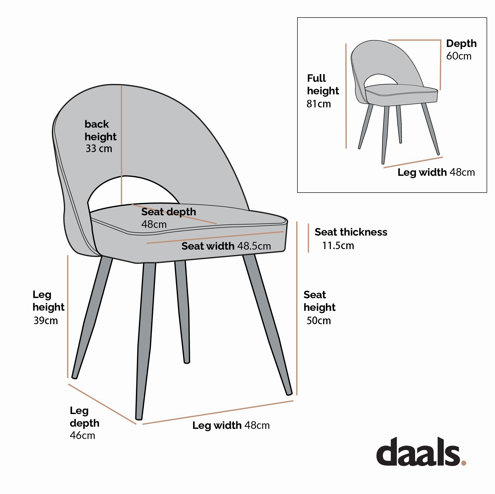 Oakley Set of 2 Grey Boucle Upholstered Dining Chairs with Piping