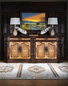Oaxaca Spanish Dining Room Sideboard glassware set, wine glass