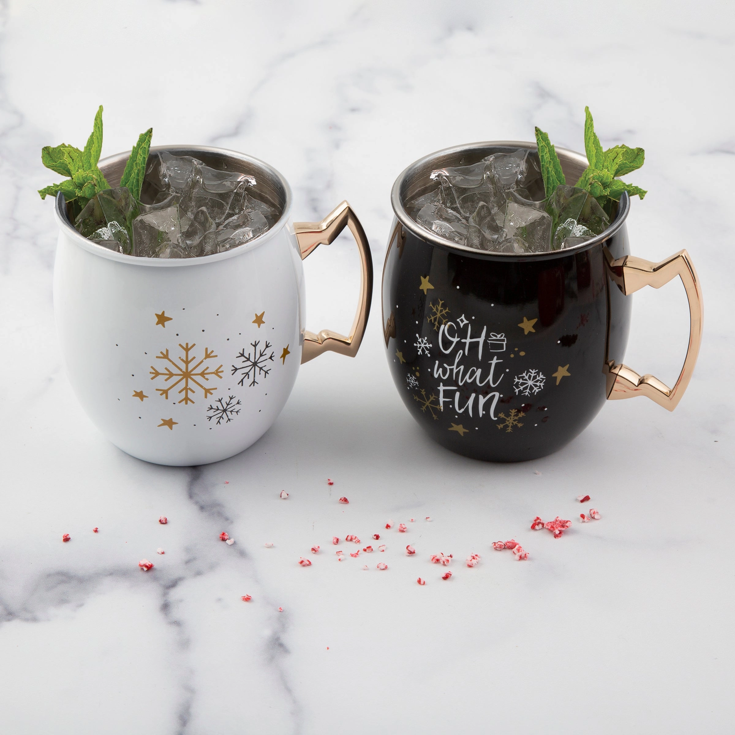 Oh What Fun Moscow Mule Mugs - Set Of 2